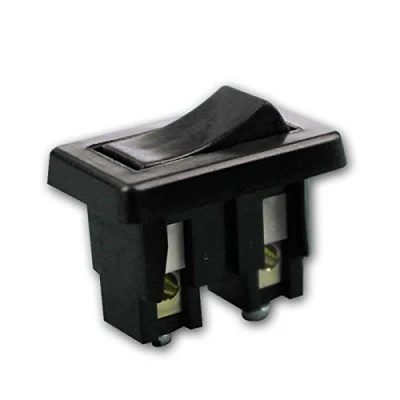 Imagen de Interruptor basculante con conexión por tornillo, negro 230V/2A
