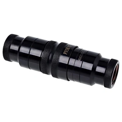 Imagen de AlphaCool 17370 Eiszapfen HF Quick Release Connector Kit G3/8 Inner Thread with reducing Nipple G1/4 Deep Black Refrigeración Líquida Conectores