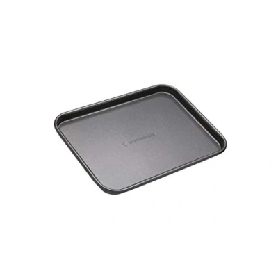 Imagen de MasterClass Bandeja de horno antiadherente para hornear y asar, acero al carbono, 24 x 18 cm, gris