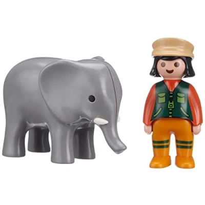 Imagen de PLAYMOBIL 1,2,3 Cuidadora con Elefante