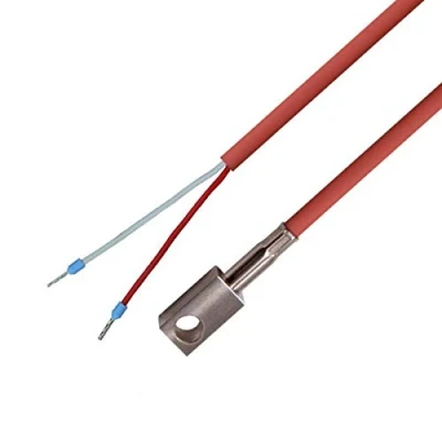 Imagen de PT1000 sensor de superficie (acero inoxidable, temperatura con cable silicona hasta 200 C), 2 metros