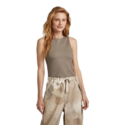Imagen de G STAR RAW Tanktop 3D Rib , Tops para Mujer, Marrón (deep walnut D23093 D276 B743), L