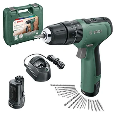 Imagen de Bosch Taladro percutor a batería EasyImpact 1200 2 baterías, sistema de 12 V, 19 accesorios, en maletín transporte