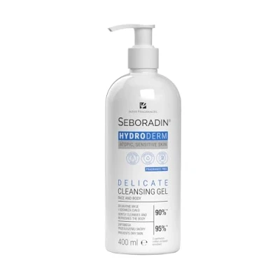 Imagen de Seboradin Hydroderm Gel de Ducha Para Pieles Sensibles Secas y Atópicas Limpiador Cara Cuerpo Con D Pantenol Emoliente Aceite Semilla Algodón 400ml