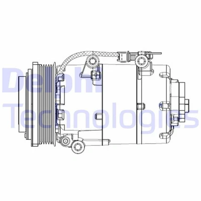 Imagen de DELPHI CS20358 compresor de Aire Acondicionado VS16 PAG 46 con aceite FORD: Focus 2, C Max, Max