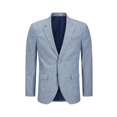 Imagen de JACK &amp; JONES Jprriviera Linen Blazer Slim Fit Sn, Azul náutico, 56 Hombres