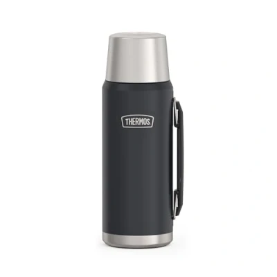 Imagen de THERMOS ICON BEVERAGE BOTTLE 1,20 l, gris/grafito mate, termo de 1200 ml, con vaso, asa, 24 h caliente/24 frío, apto para lavavajillas, absolutamente hermético, libre BPA