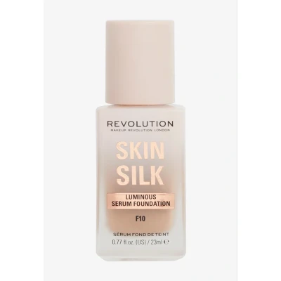 Imagen de Makeup Revolution, Skin Silk Serum Foundation, Light to Medium Coverage, Contains Hyaluronic Acid, F10, 23ml