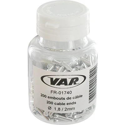 Imagen de Var Terminal Cable 200 Ud Componentes y repuestos para Bicicletas, Adultos Unisex, Multicolor, Talla Única