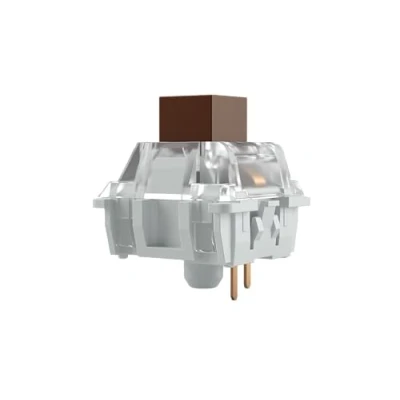 Imagen de Glorious Gaming 120 switches para teclado mecánico Kailh (marrón) Táctiles y silenciosos, 45 g de acción, a prueba agua polvo, fijación 3 pines, apto LED SMD, formato Box Marrón