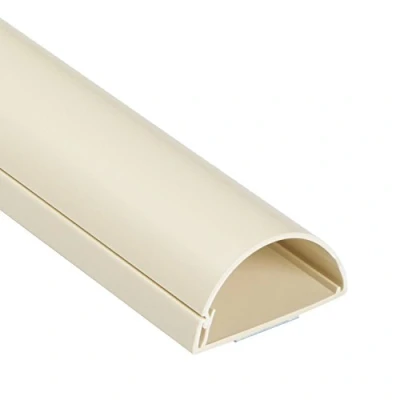 Imagen de D Line Maxi 1M5025M, Canaletas decorativas para cables de TV, Una solución cómoda que organiza y cubre los TV en la pared 50 x 25 mm 1 metro longitud color magnolia