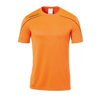 Imagen de uhlsport Stream 22 Shirt Shortsleeved Camiseta De Entrenamiento, Hombre, Naranja Fluor/Negro, 140