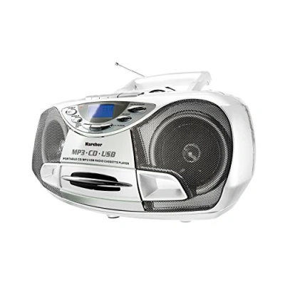 Imagen de Kärcher RR 510(N) W Portable CD player Blanco Unidad de (FM,PLL, audio, LCD, Azul, 3,5 mm, 215 mm)