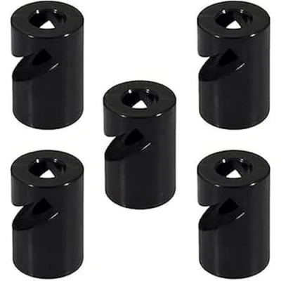 Imagen de 5 Piezas Descentrador, gancho en V para techo o pared cable eléctrico textil Negro