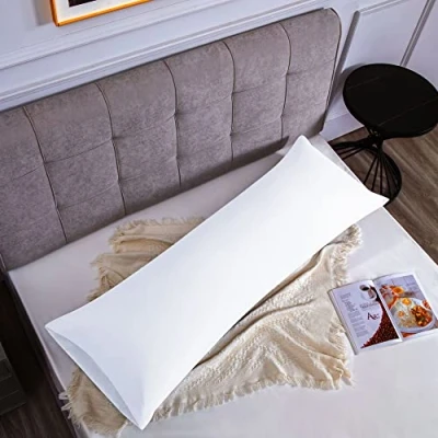 Imagen de Funda de Almohada 100% Microfibra 50 x 135 cm,Fundas Extra Suave Hipoalergénicas Transpirable Blanco