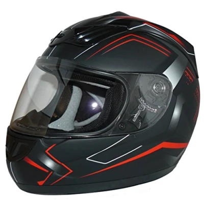 Imagen de Protectwear Casco de moto H510 Arrow mate negro/rojo M