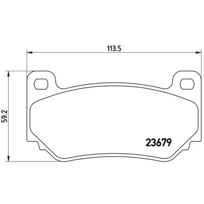 Imagen de BREMBO P 52 018 Juego de pastillas freno excl. contacto avisador desgaste sin accesorios MG: MGF Cabrio, MG TF Cabrio
