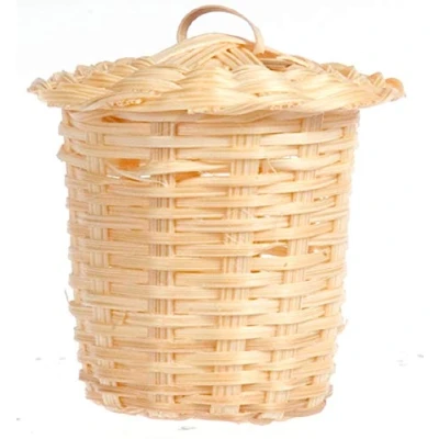 Imagen de Accesorio de Baño Miniatura Casa Muñecas Mimbre Colada Cesta 6008