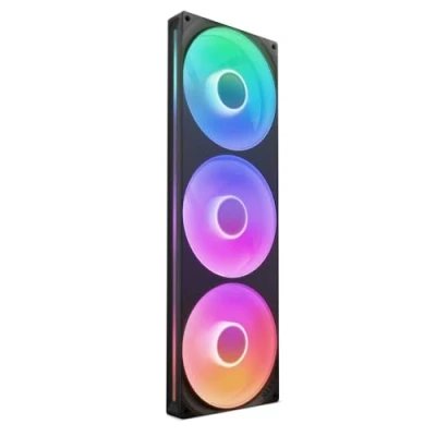 Imagen de Unidad de Ventilador Marco único NZXT F420 RGB Core 420mm con 3 Ventiladores 140mm Control Velocidad e iluminación Alta presión estática y Flujo Aire Negro