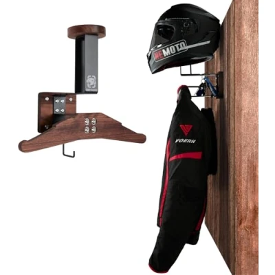 Imagen de OneTigris Soporte Casco Moto Pared Perchero, Perchero para Equipo táctico de Ciclismo fútbol Motocicleta (HT 1 pieza)