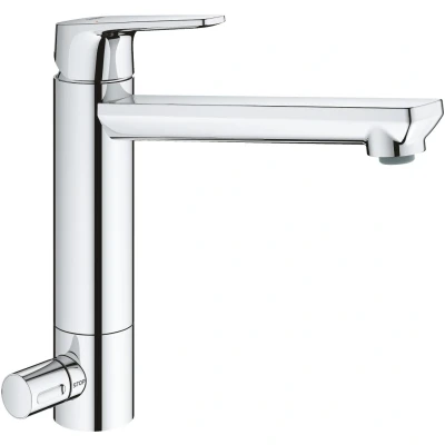 Imagen de Grohe 31696000 BauEdge Grifo para fregadero de cocina (cierre integrado, caño altura media), color cromado