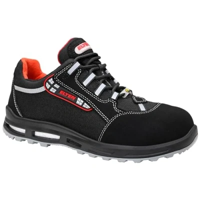 Imagen de ELTEN SENEX XXT ESD S3 Zapatos de Seguridad para Hombre, Textiles, Puntera plástico (más Ligero Que la Punta Acero), Ligeros, Deportivos, Negro/Rojo, Talla 47