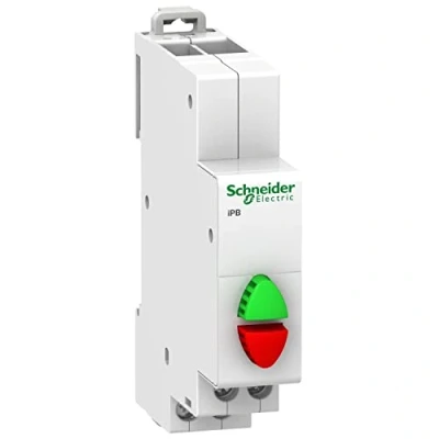Imagen de Schneider Electric A9E18034 Acti 9 iPB Doble Verde/Rojo Pulsadores, 1NO 1NC, 82mm x 18mm 71.5mm, Blanco