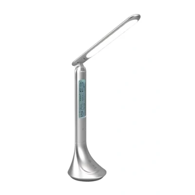 Imagen de Reality Leuchten Patty R52311187 Lámpara LED de escritorio (plástico, incluye 4 W, batería, USB C, despertador, fecha e indicador temperatura