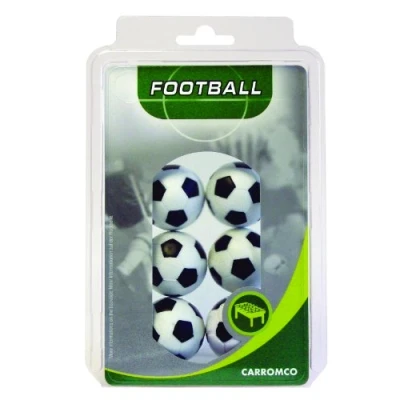 Imagen de Carromco 62406 Pelotas de futbolin, Unisex, Multicolor (Blanco/Negro), 36 mm Conjunto 6