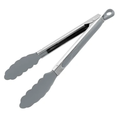 Imagen de Fackelmann Pinza de Cocina Multiusos, Nylon Resistente a la Temperatura hasta 270ºC, Pinzas aptas para Lavavajillas, Color Gris Plateado, 27x3,8cm, 1 ud.