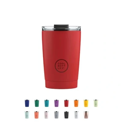 Imagen de Termo Café Bebidas Calientes 5 Horas y Frías 10 330 ml Vaso Térmico de Acero Inoxidable Libre BPA Tapa Hermética Diseño Antimanchas Vivid Red Cool Bottles