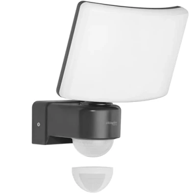 Imagen de Oktaplex Foco LED Para Exteriores con Detector de Movimiento 30W 3000K 2200lm IP65 Versión Master Luz Exterior Pared Antracita