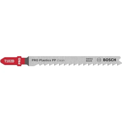 Imagen de Bosch Professional 3x Hojas de Sierra calar T 102 D Clean for PP (para Planchas polipropileno (PP), accesorios calar)