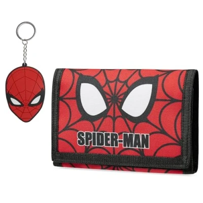 Imagen de Marvel Monedero y Llavero Niño Llaves, Ranuras para Tarjetas Regalos Avengers (Rojo Spiderman)