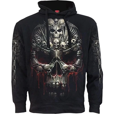 Imagen de Spiral Death Bones Hombre Sudadera con Capucha Negro M