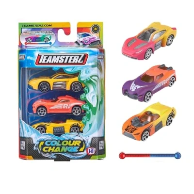 Imagen de Teamsterz Juego de Coches con Cambio Color Street Machines 3 Que cambian activados por Agua Juguetes Coche Ideales para el y la Hora del baño Figuras vehículos