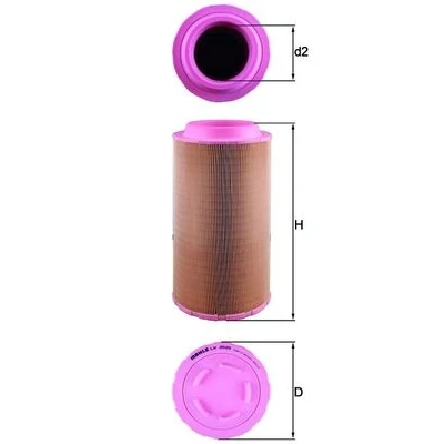 Imagen de MAHLE ORIGINAL LX 2020 Filtro de aire 401,0 197,0 Cartucho filtrante