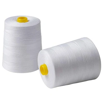 Imagen de IPEA Hilo de Coser para Máquina 2 Bobinas Grandes 9000 metros (18.000 en total) Poliéster Costur Color Blanco Altura 12 cm