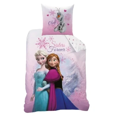 Imagen de Disney CTI 43999 Frozen/Ice Queen Juego de funda nórdica y almohada (135 x 200 cm 80 cm), diseño Queen, color rosa