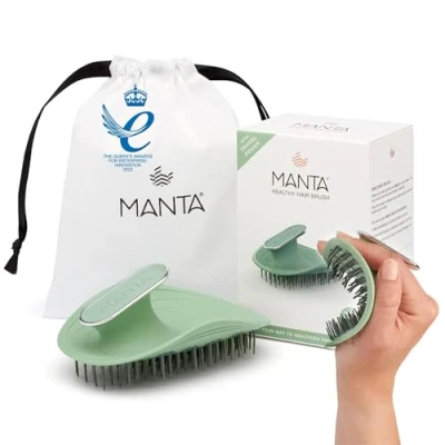 Imagen de Manta cepillo de pelo antirotura, desenredante suave para todo tipo cabello, ducha cuero cabelludo, promueve el crecimiento saludable del cepillos