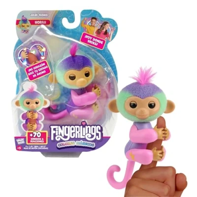Imagen de Bizak Fingerlings Colores Mágicos Norah, Mascota interactiva Multicolor con +70 Sonidos y Movimiento, reacciona al Tacto, se sujeta a tu Dedo, Juguete para niños Desde 3 años, (61853181 2)