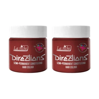 Imagen de 2 x La Riche Directions Semi Permanent Hair Color Bote de 100 ml (Pillarbox Red)