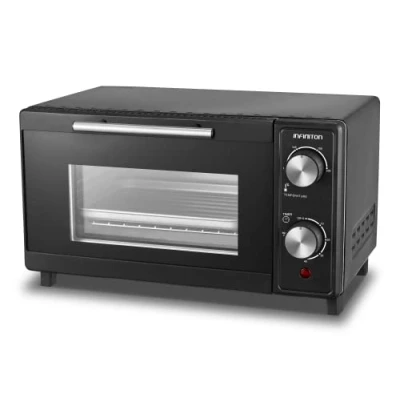 Imagen de INFINITON HSM 71N91 Horno sobremesa portátil, Negro, 9 litros, Temporizador, Doble acristalamiento, Termostato ajustable hasta 230º