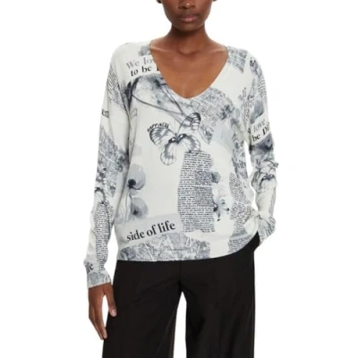 Imagen de Desigual JERS Kawartha Lakes Jersey de punto, Mujer, Talla: Large, White