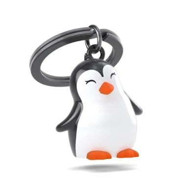Imagen de O meta[l]morphose METALMORPHOSE Llavero de pingüino, llaveros animales, regalo infantil, hombre y mujer, blanco, talla única