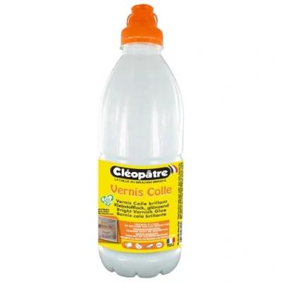 Imagen de Cléopatre Barniz Cola Brillante Transparente, Acabado Todas las Superficies, Multiusos Sin Disolventes Fabricado en Francia 1Kg