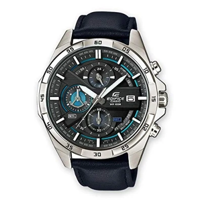 Imagen de Casio Reloj Cronógrafo para Hombre de Cuarzo con Correa en Cuero EFR 556L 1AVUEF
