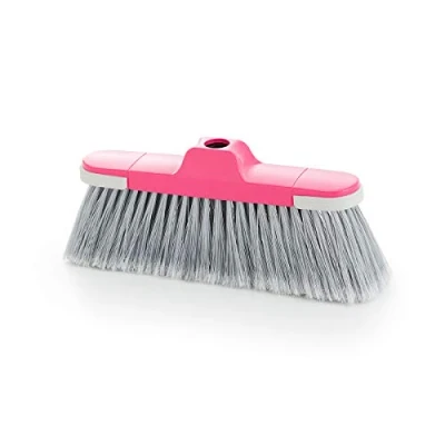 Imagen de Maya 02011 Escoba luna con dureza de las Fibras Intermedia, Ideal para Barrido en Interiores Color Rosa y Gris