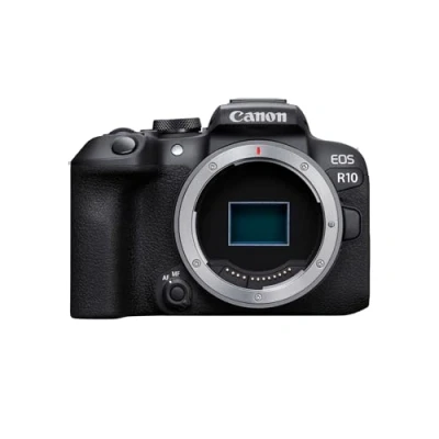 Imagen de CANON EOS R10 Cámara Mirrorless Body, Evil APS C (24,2 MP) 4 EV, Vídeo 4K 60 fps, Dual Pixel CMOS AF II, Pantalla Táctil de Ángulo Variable, Negro