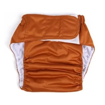 Imagen de DEWIN Panales para Adultos, Adultos Lavable Adjuatable Incontinente Cuidado Pañal de Tela Pantalones Respirables del Panal (Color : Café)